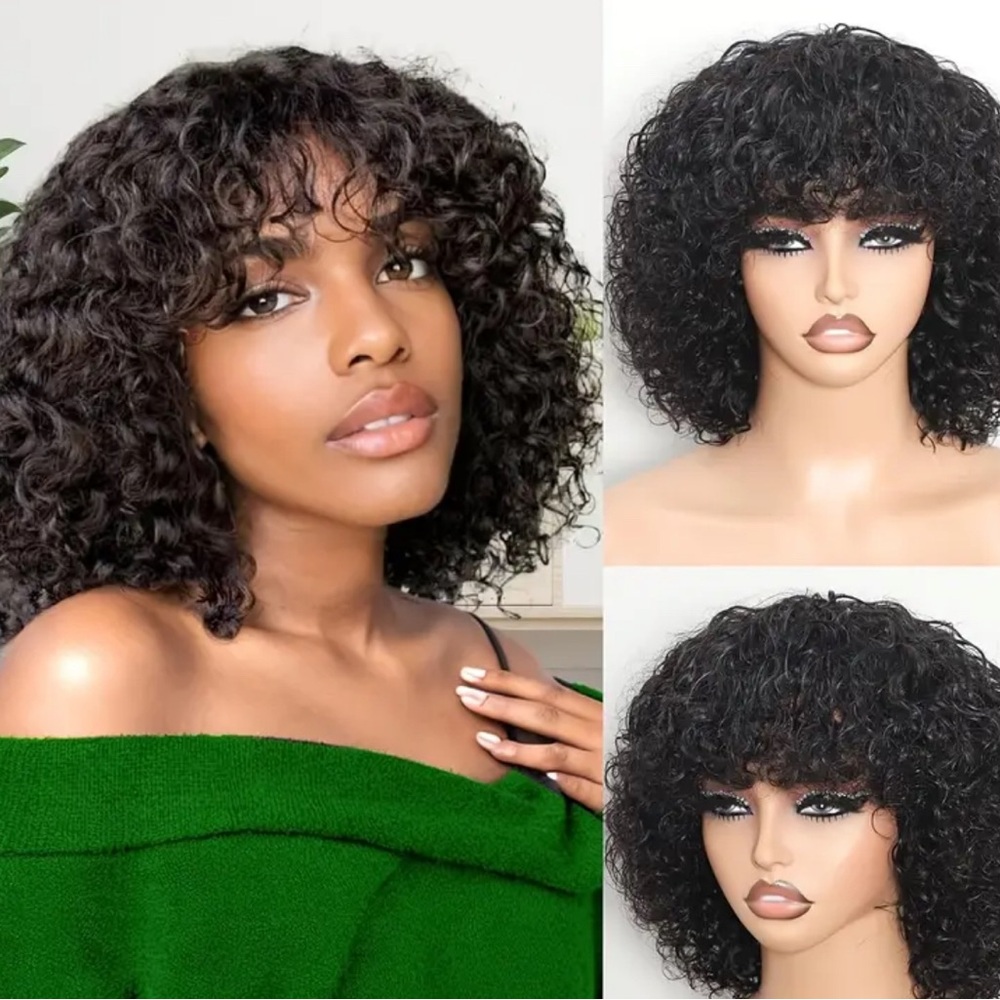 Curly Black Wig for Women